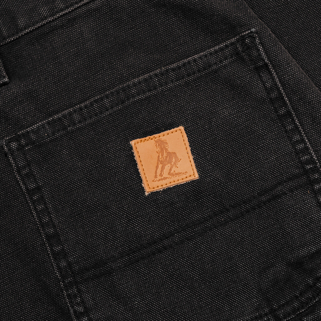 Canvas Double Knee Work Pant - Black - Image 4