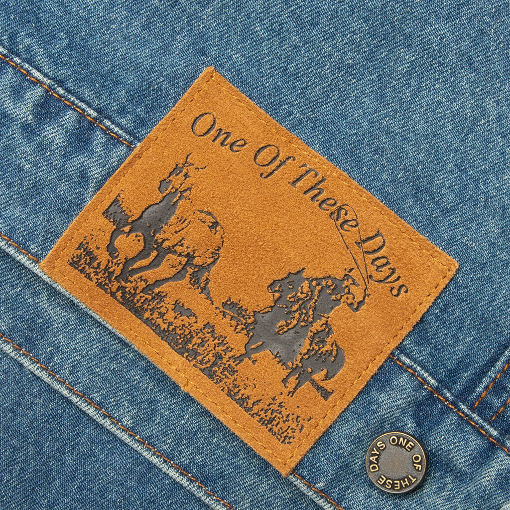 Denim Trucker Jacket - Washed Indigo - Image 6