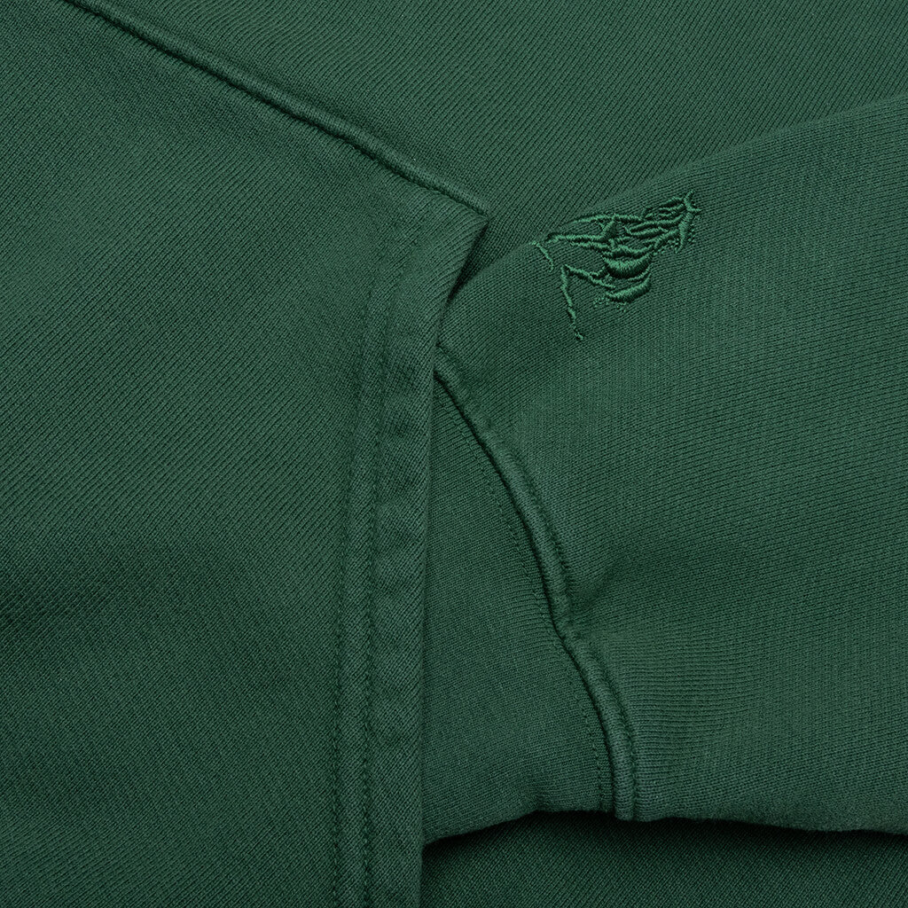 Driftin’ Back Hooded Sweatshirt - Hard Washed Forest Green - Image 4