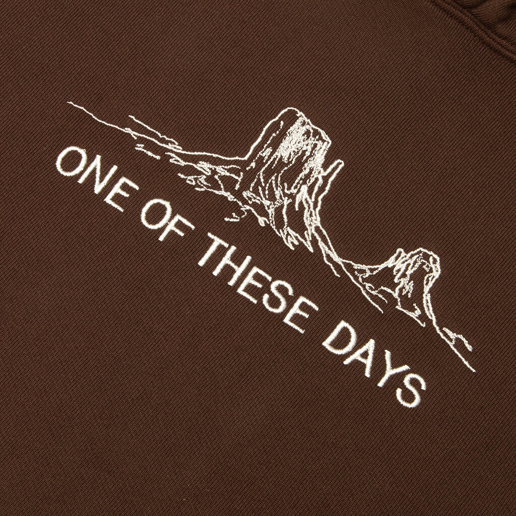 Follow The Road Pullover Hoodie - Dark Brown - Image 3