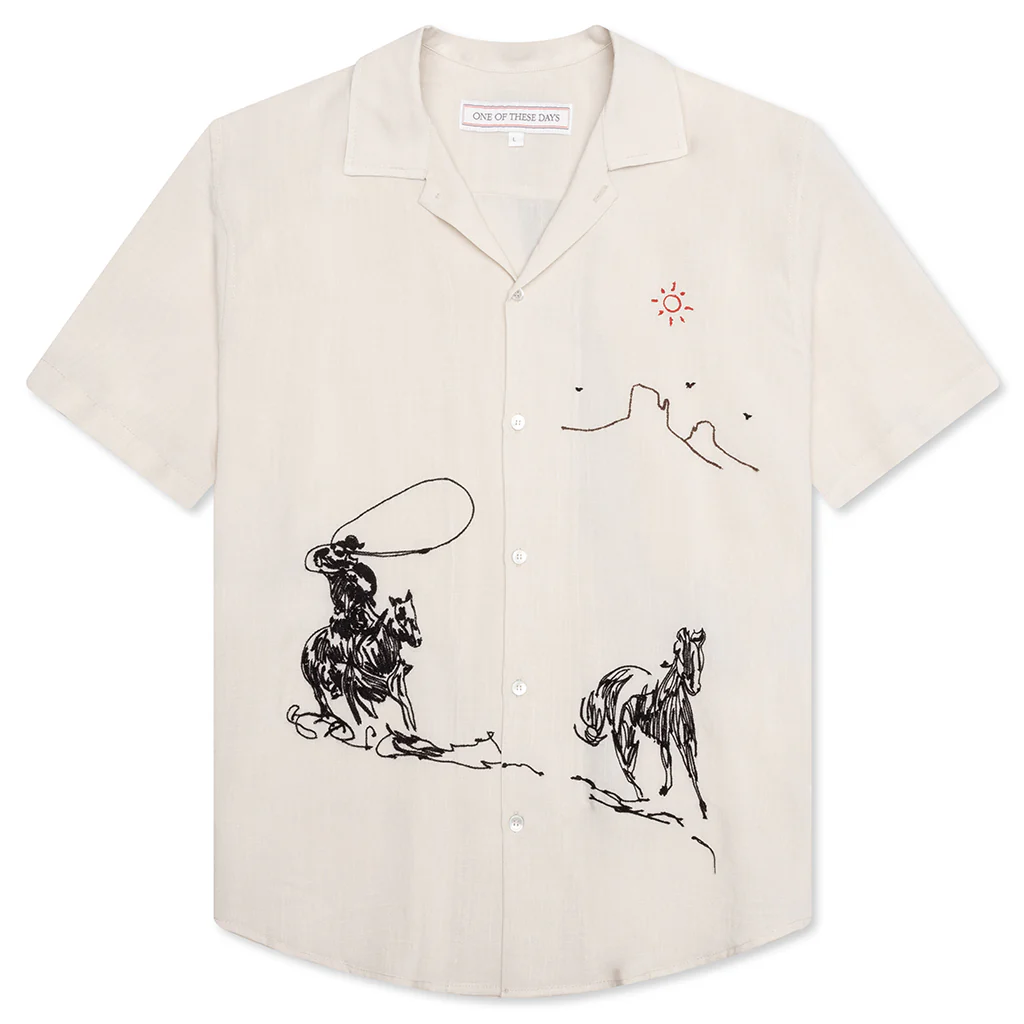 Into the Distance Camp Shirt - Ivory