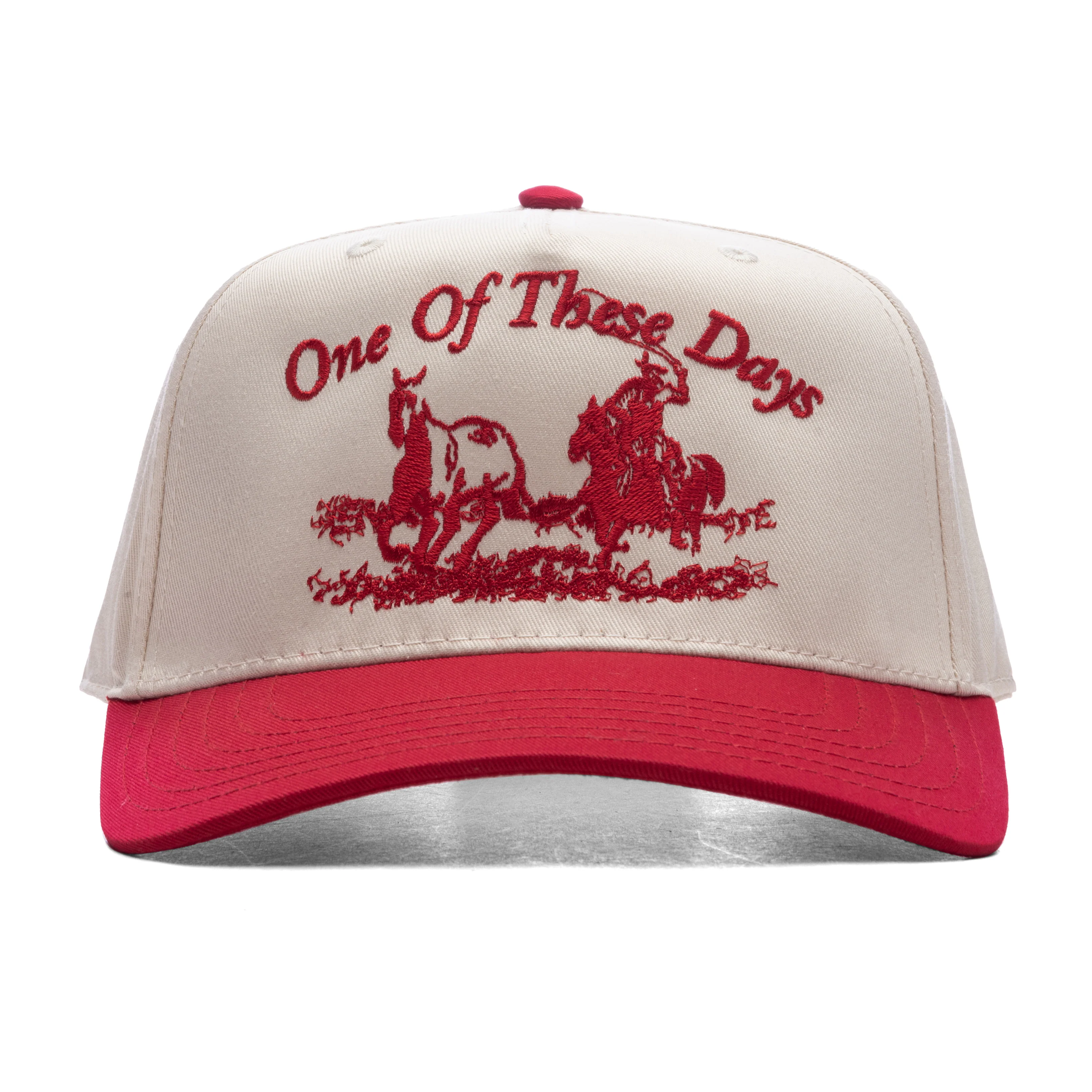 Just For A Moment 5-Panel Hat - Natural/Red