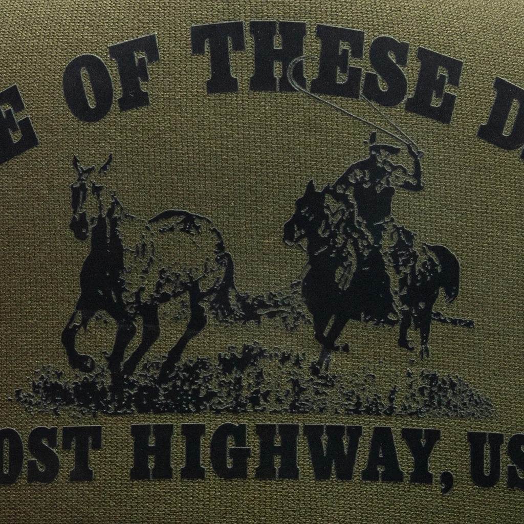 Lost Highway Foam Trucker Hat - Dark Green Camo - Image 2