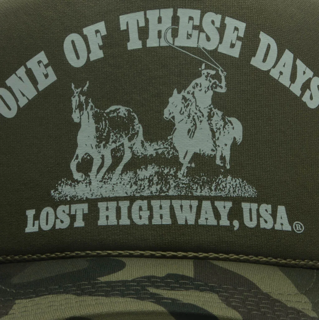 Lost Highway Trucker - Dark Green Camo - Image 4