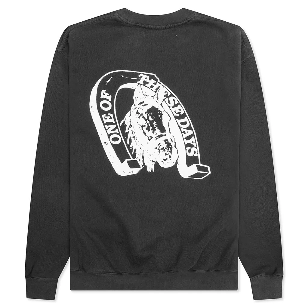 Lucky Number 73 Crewneck - Washed Black - Image 2