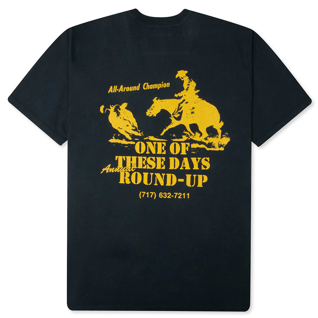 Round Up T-Shirt - Washed Black - Image 2