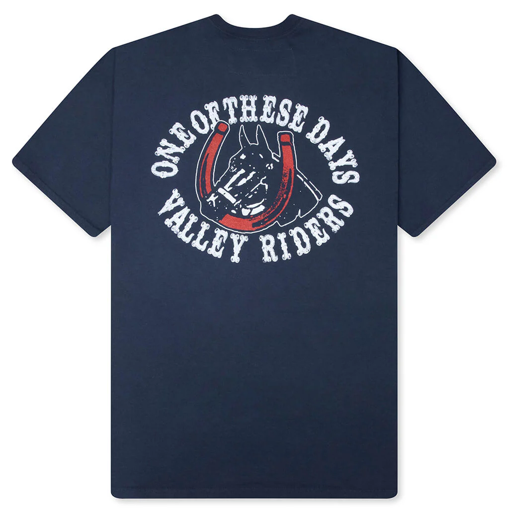 Valley Riders T-Shirt - Sun Faded Washed Navy - Image 2