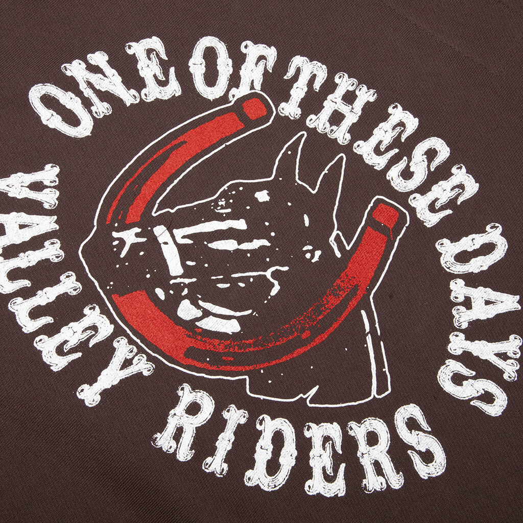 Valley Riders Zip Up Hoodie - Sun Faded Washed Brown - Image 5
