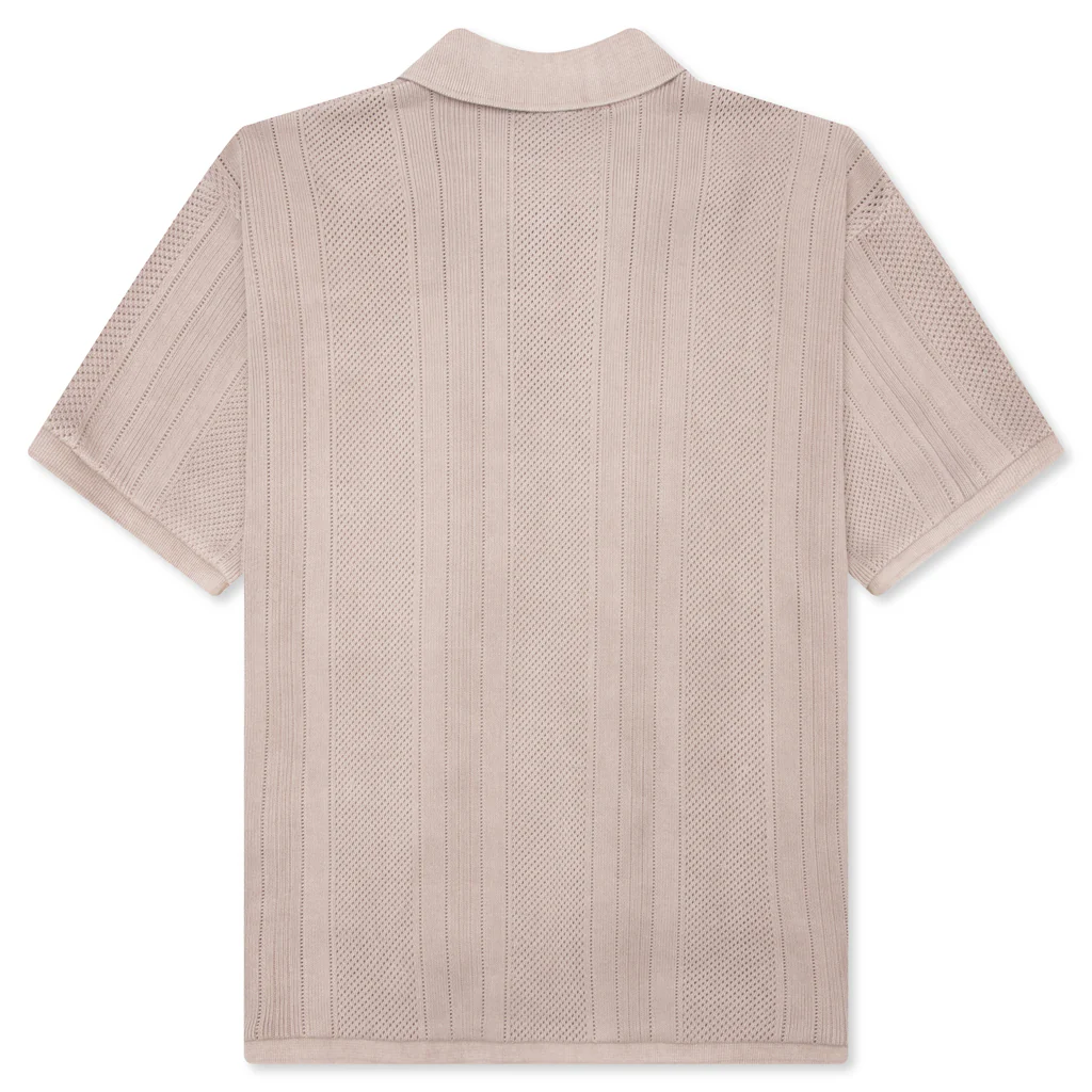 Open Stitch Polo - Cashmere - Image 2