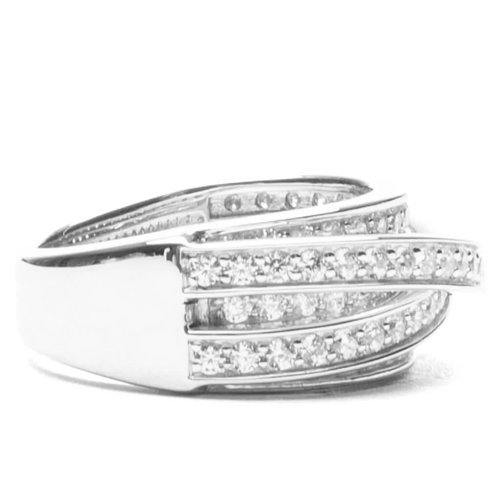 Orb Ring Slim Clear White - 925 Sterling Silver - Image 3