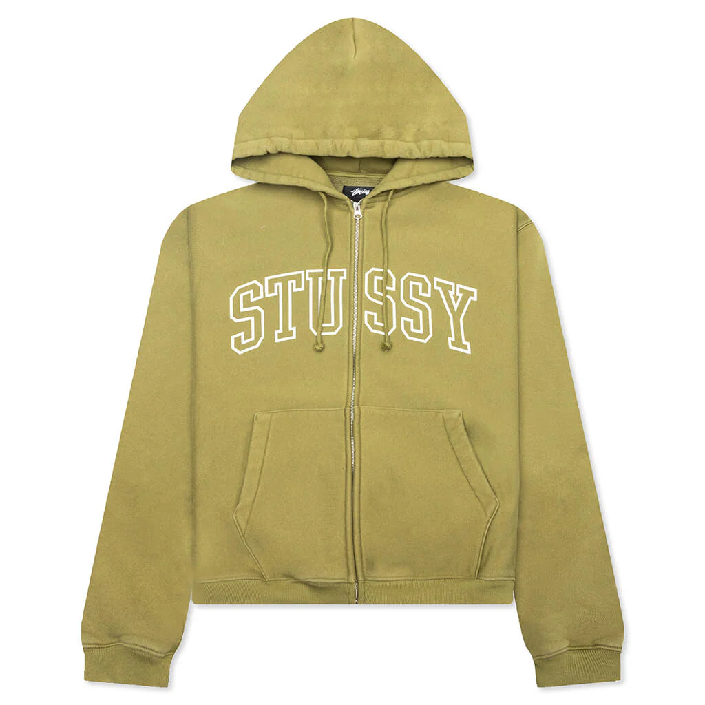Outline Zip Hoodie - Olive