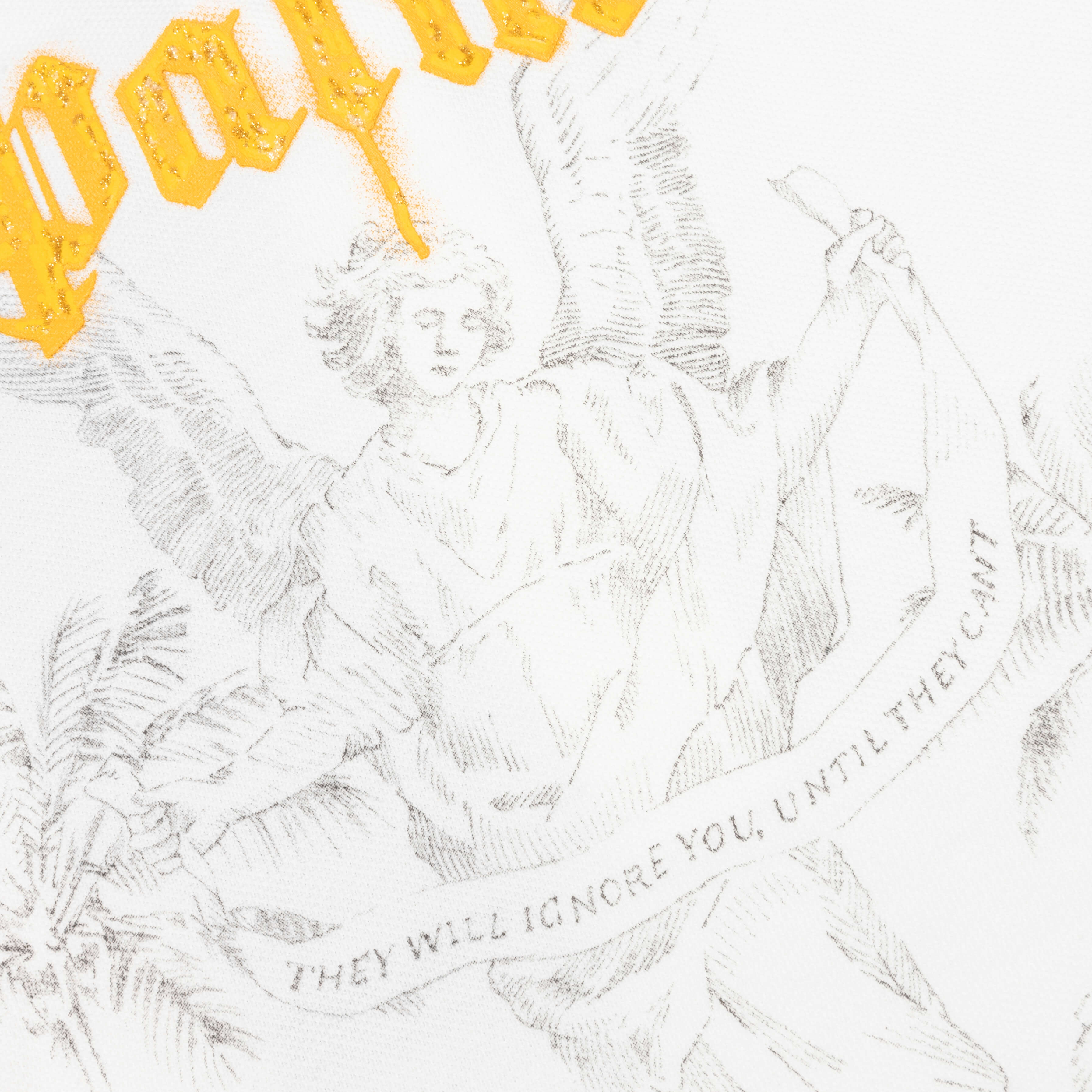 Angel Pencil Polo S/S - Off White/Light Orange - Image 5