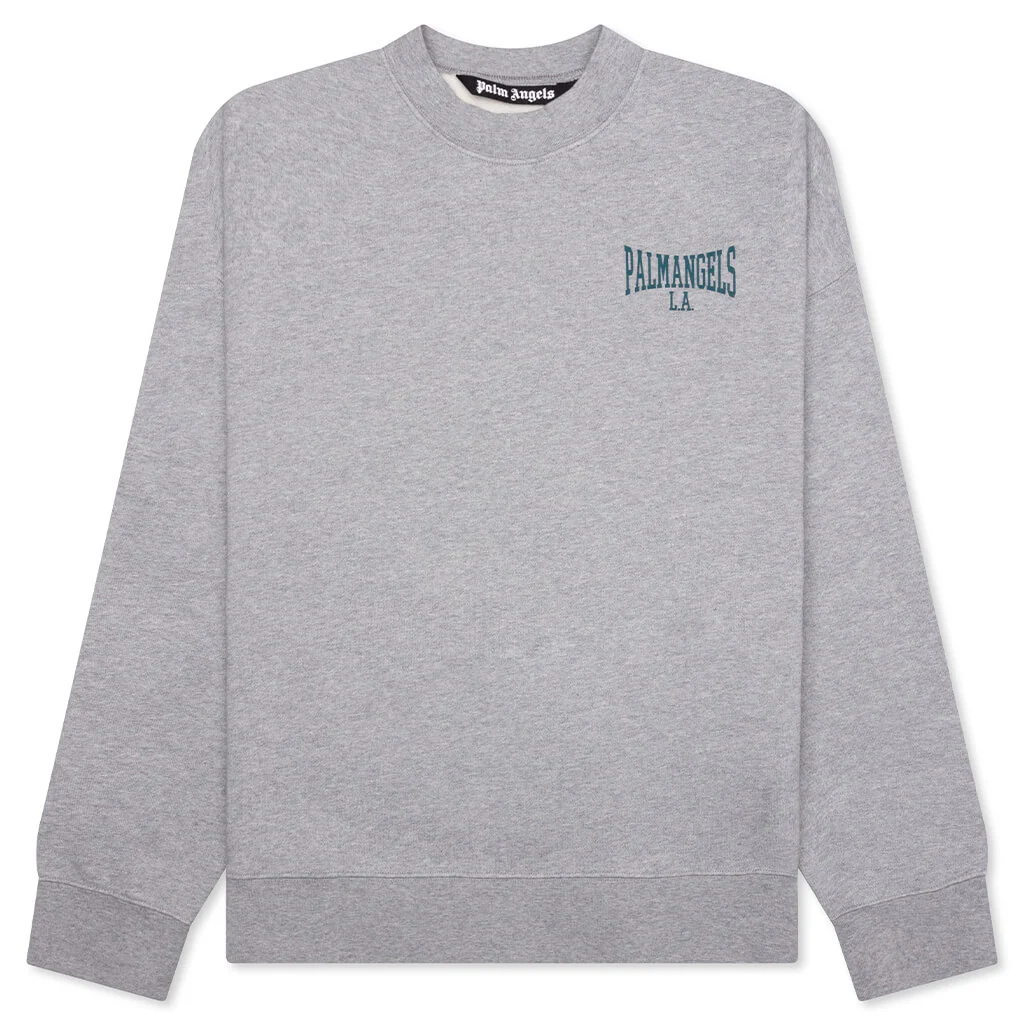 Back College Crew - Melange Grey/Petrol