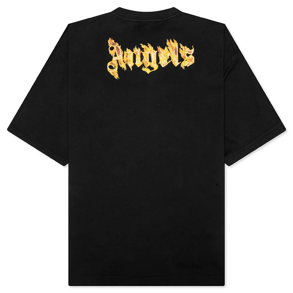 Burning Logo Tee - Black/Gold - Image 2