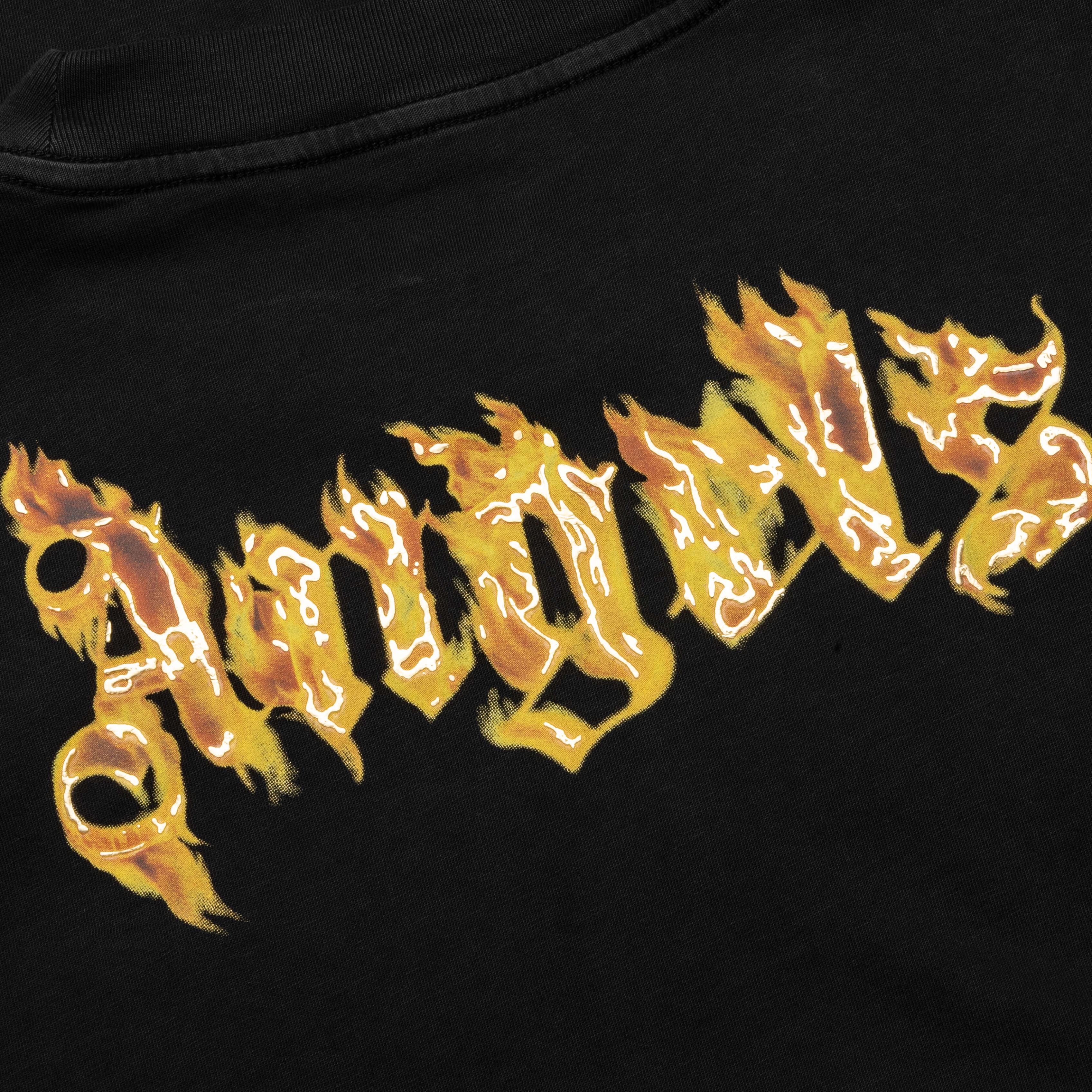 Burning Logo Tee - Black/Gold - Image 6