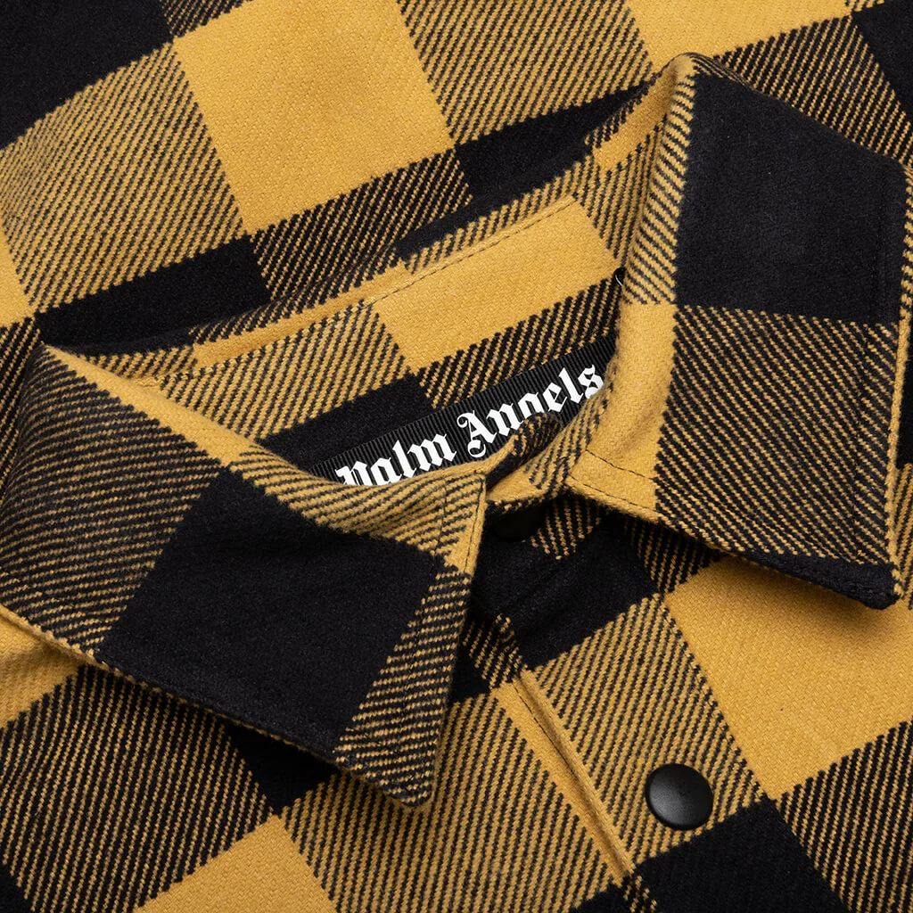 Classic Logo Overshirt - Gold/White - Image 3