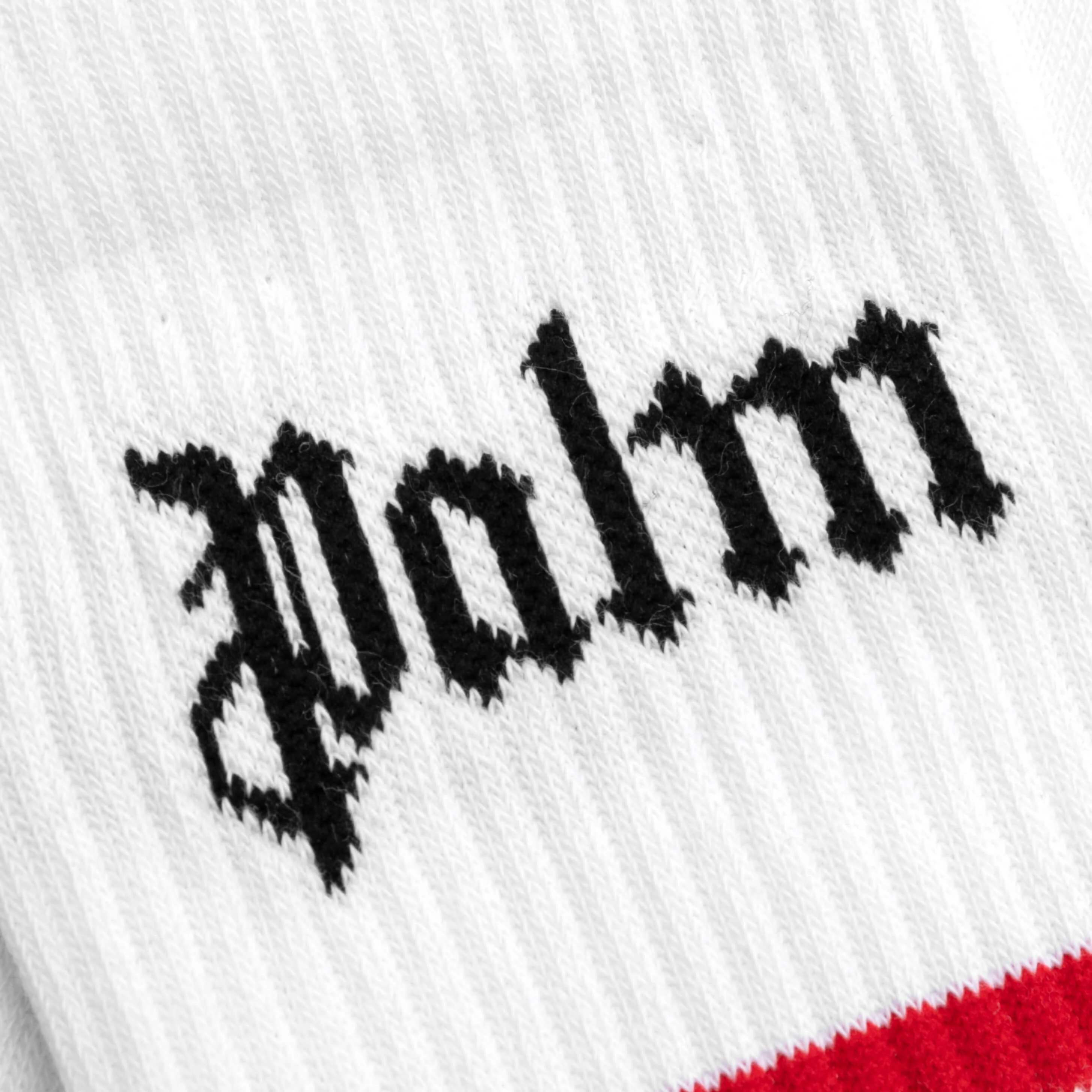 Classic Logo Striped Socks - White/Navy Blue - Image 2