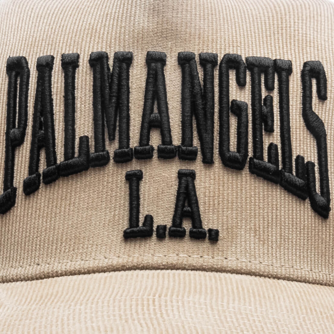 College Corduroy Cap - Light Beige/Black - Image 2