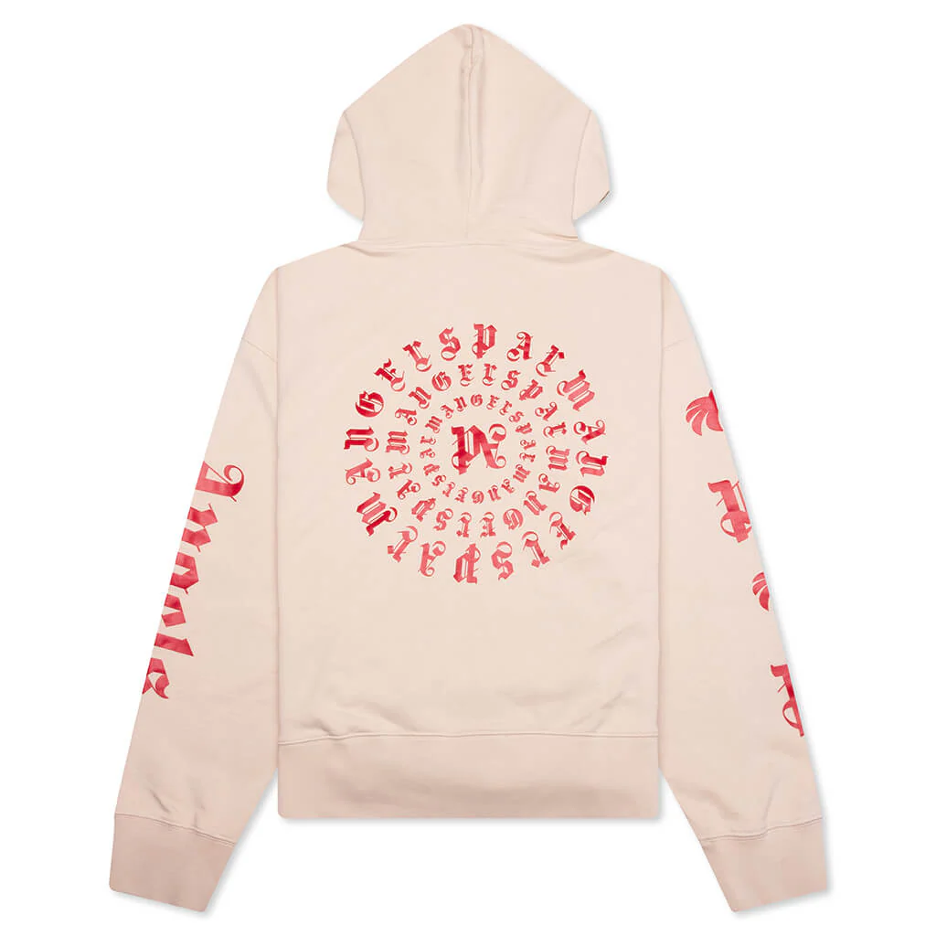 Gothic Logo Zipped Crew - Light Beige/Red - Image 2