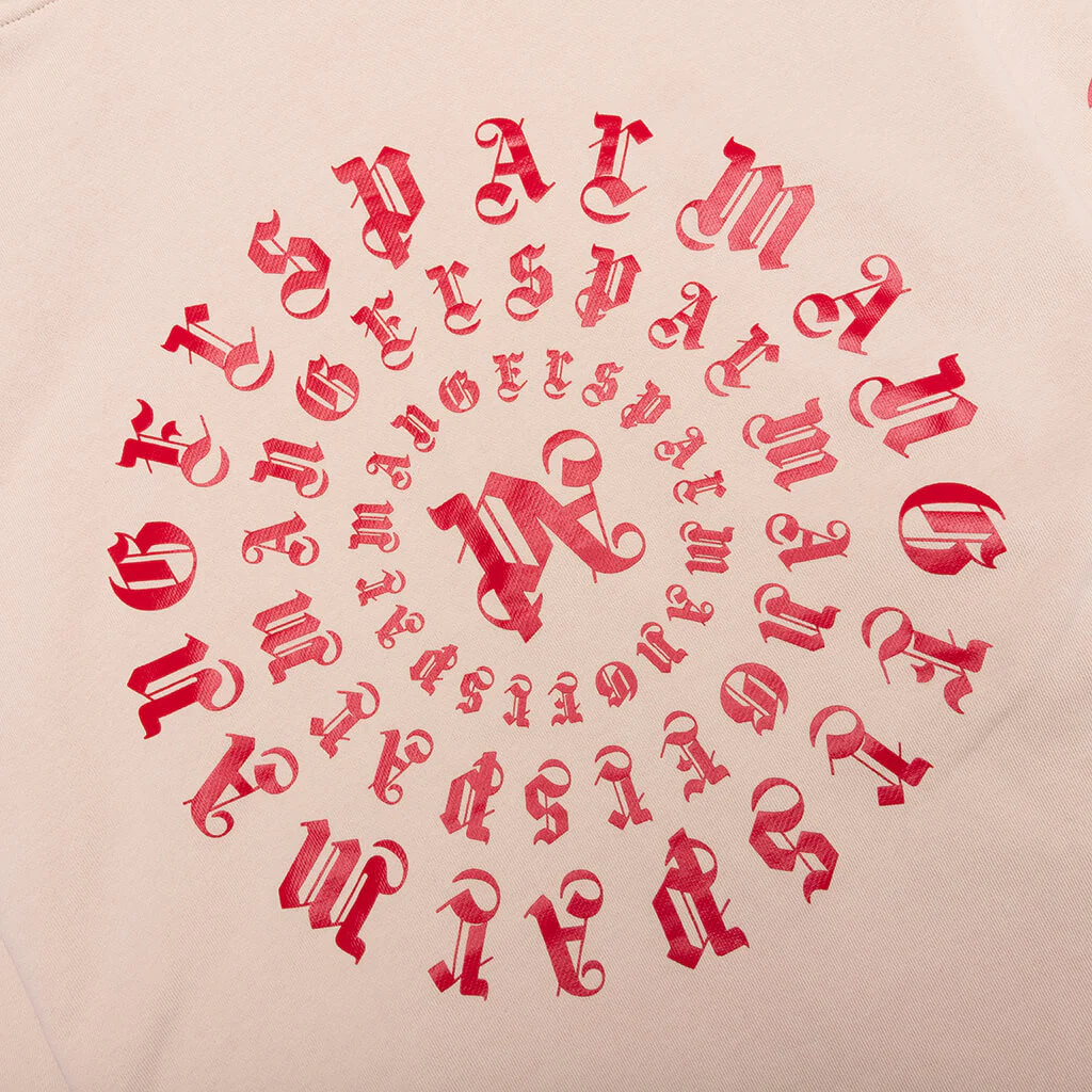 Gothic Logo Zipped Crew - Light Beige/Red - Image 4
