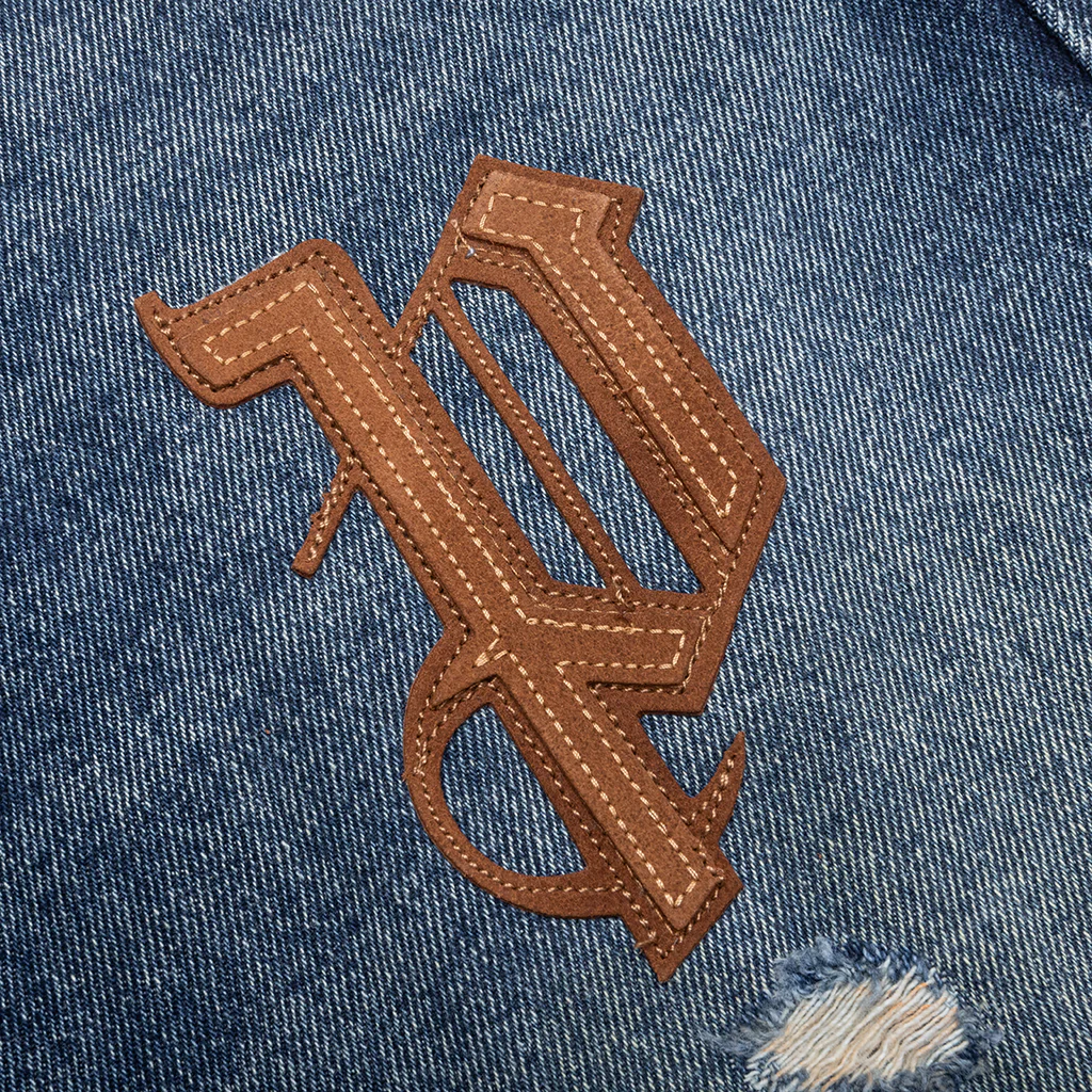 Logo Patch 5 Pockets - Blue/Golden Brown - Image 3