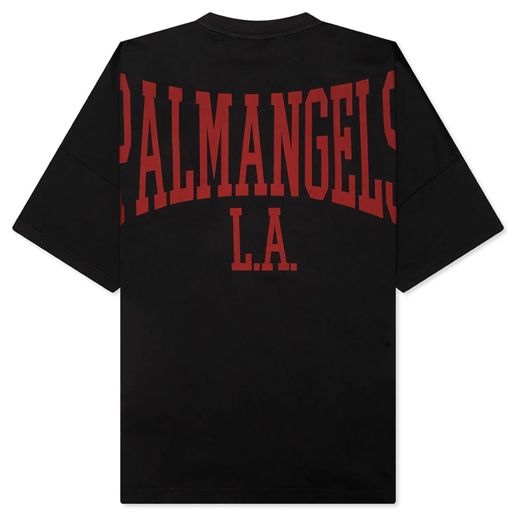 Mini College Over Tee - Black/Dark Red - Image 2