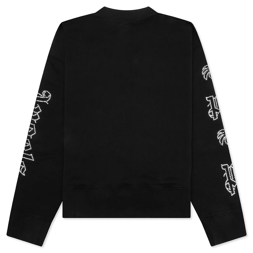 New Gothic Studded Crew - Black/Silver - Image 2