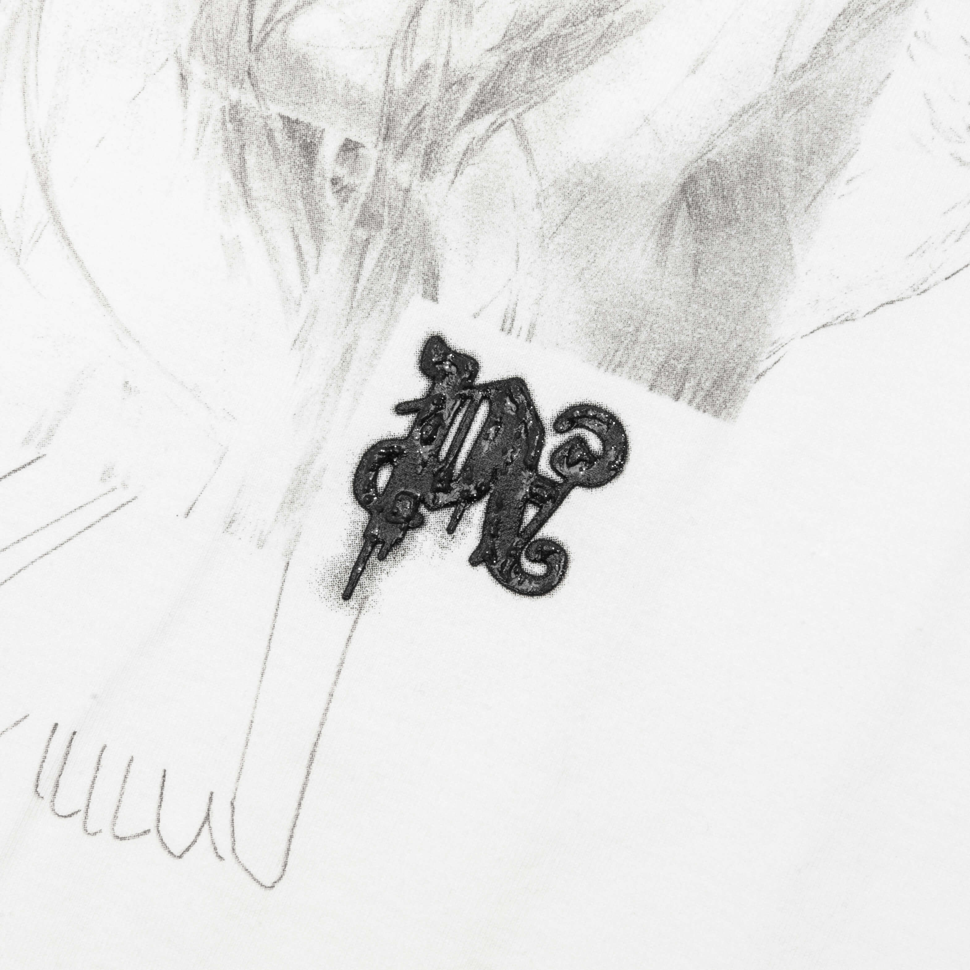 Portrait Pencil Over Tee - Off White/Grey - Image 4