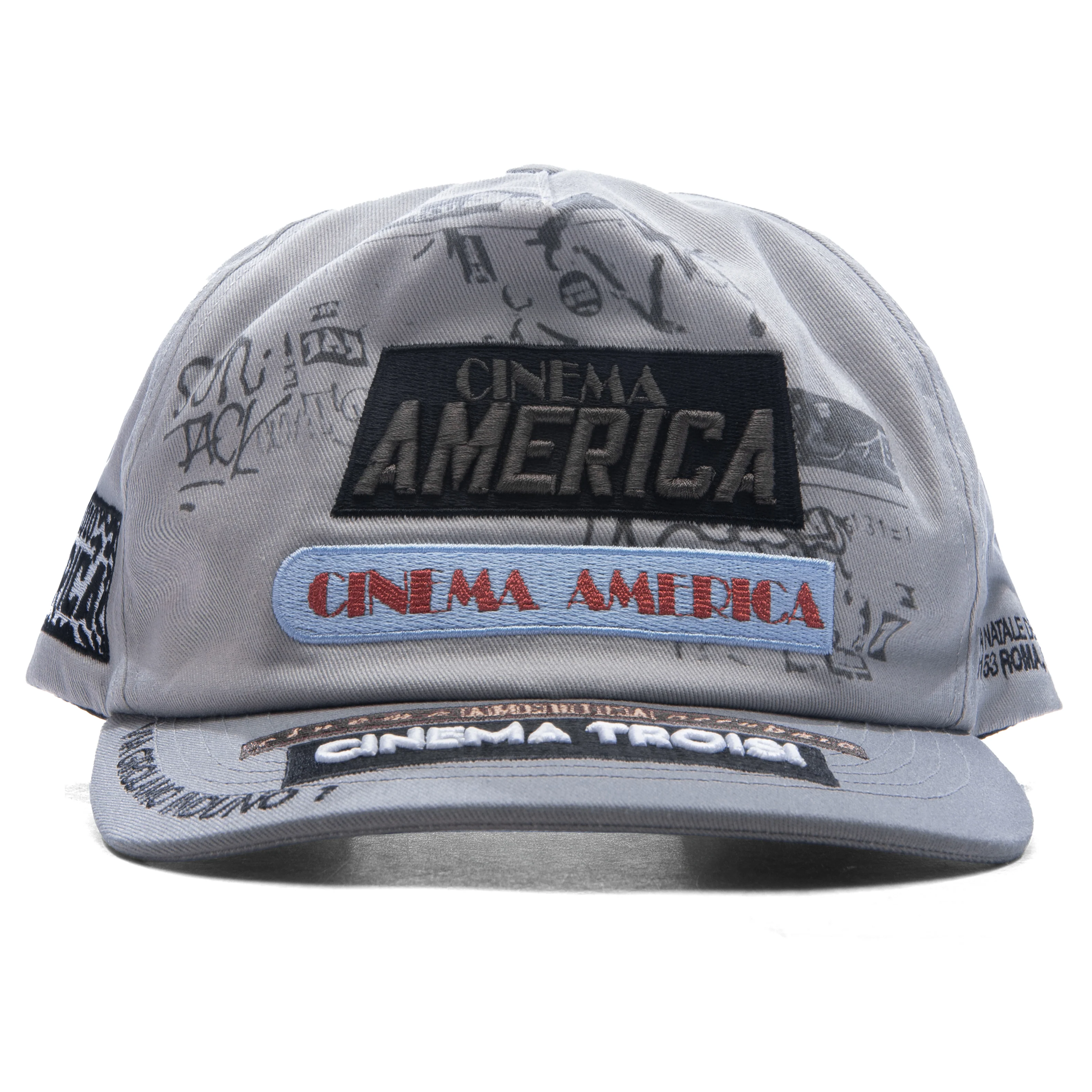 Cinema Troisi 5 Panel Hat - Light Gray