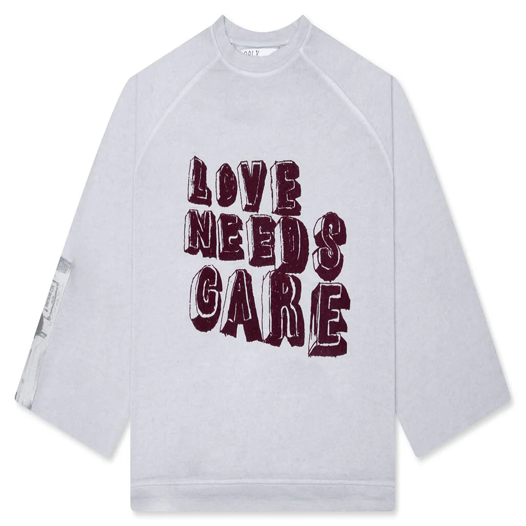 Love Needs Care Crewneck - Light Blue