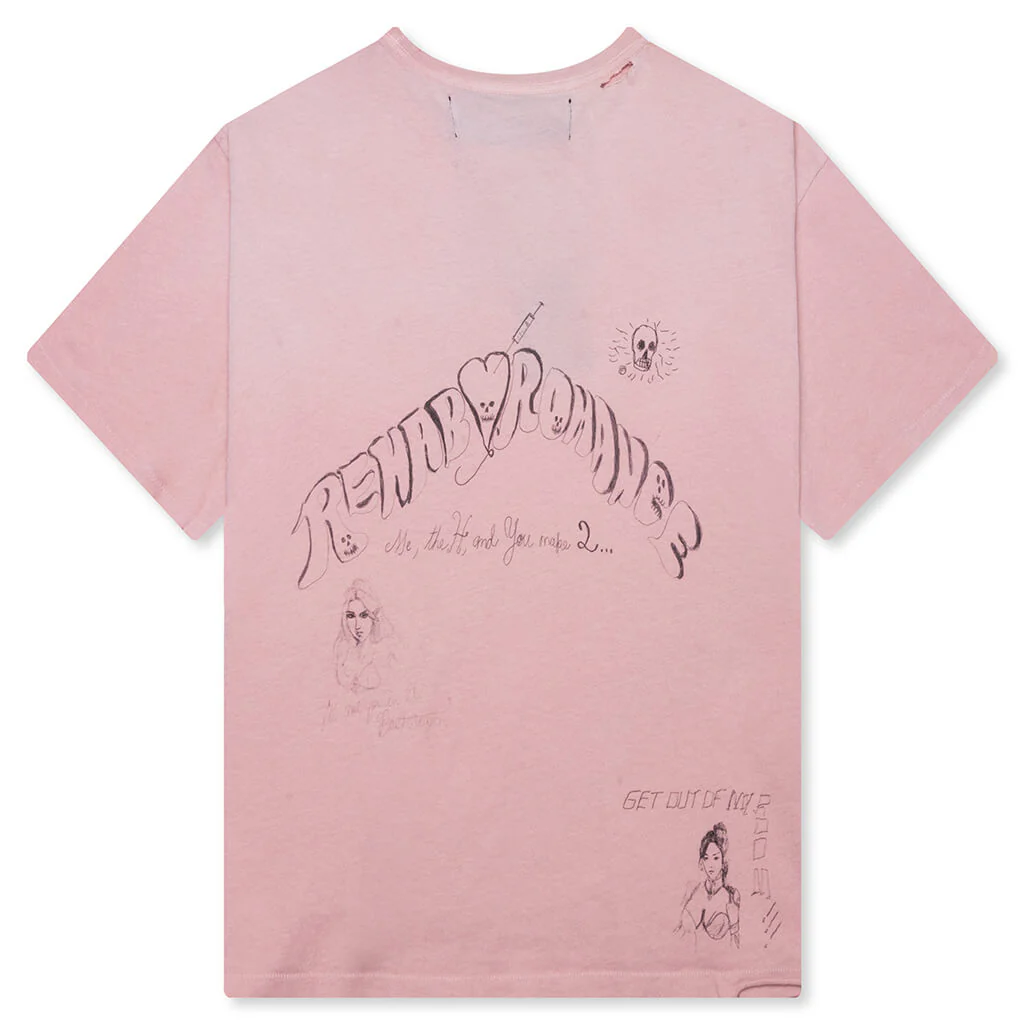 Rehab Romance Pocket Tee - Pink - Image 2