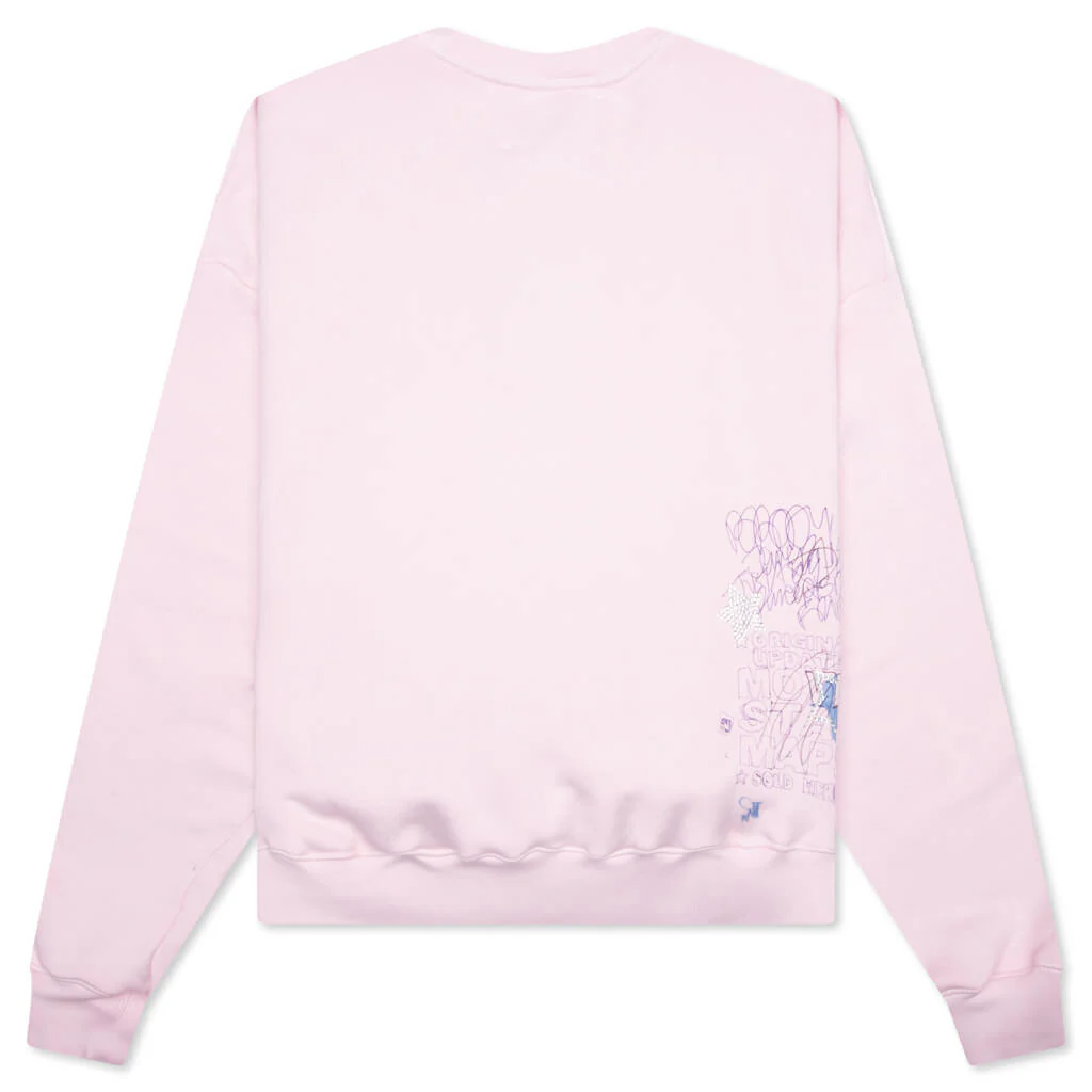 Sum One in Hollywood Luvs Me Crewneck Sweatshirt - Pink - Image 2