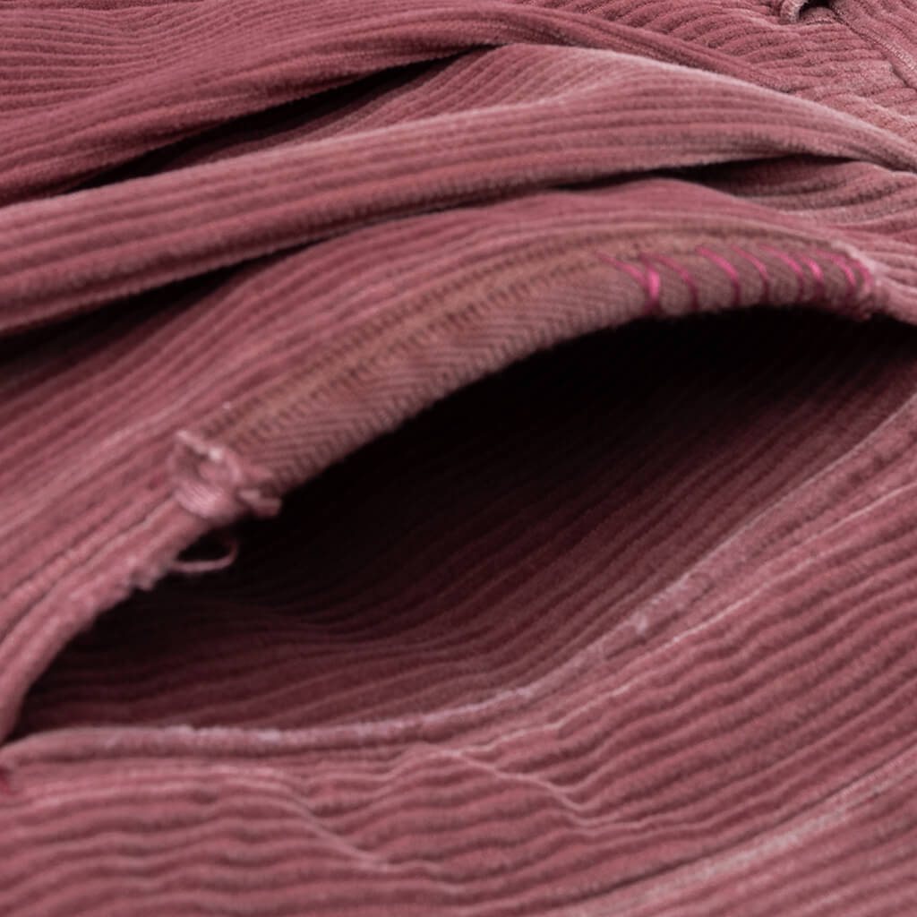 Synanon Cord Pleated Pant - Burgundy - Image 3