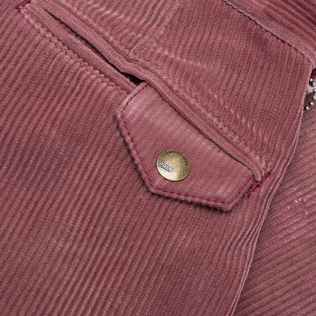 Synanon Cord Pleated Pant - Burgundy - Image 4