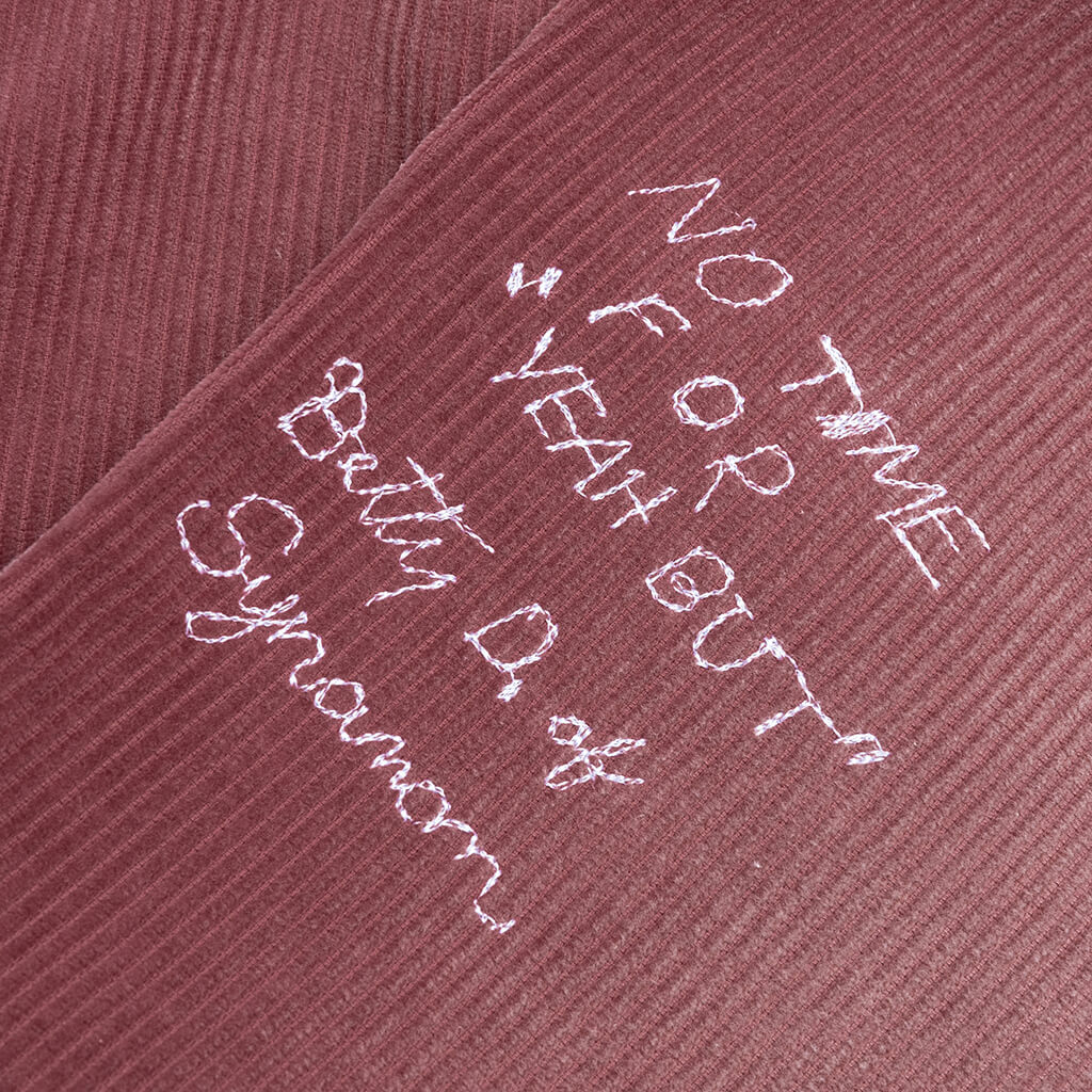 Synanon Cord Pleated Pant - Burgundy - Image 5