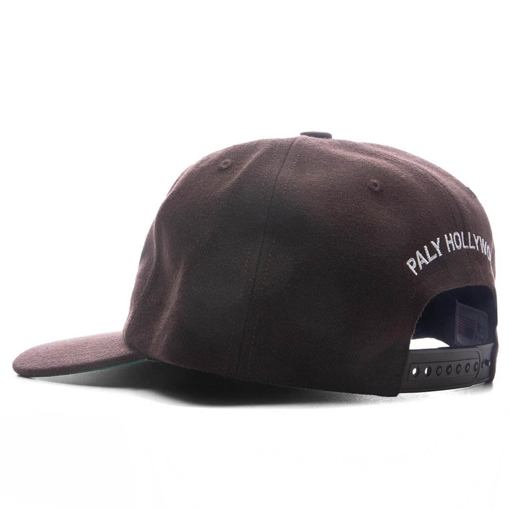Wool Baseball "P" Hat - Brown - Image 3