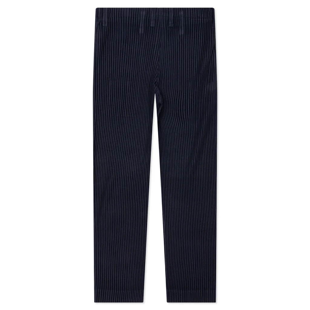 Tailored Pleats Pants - Blue - Image 2