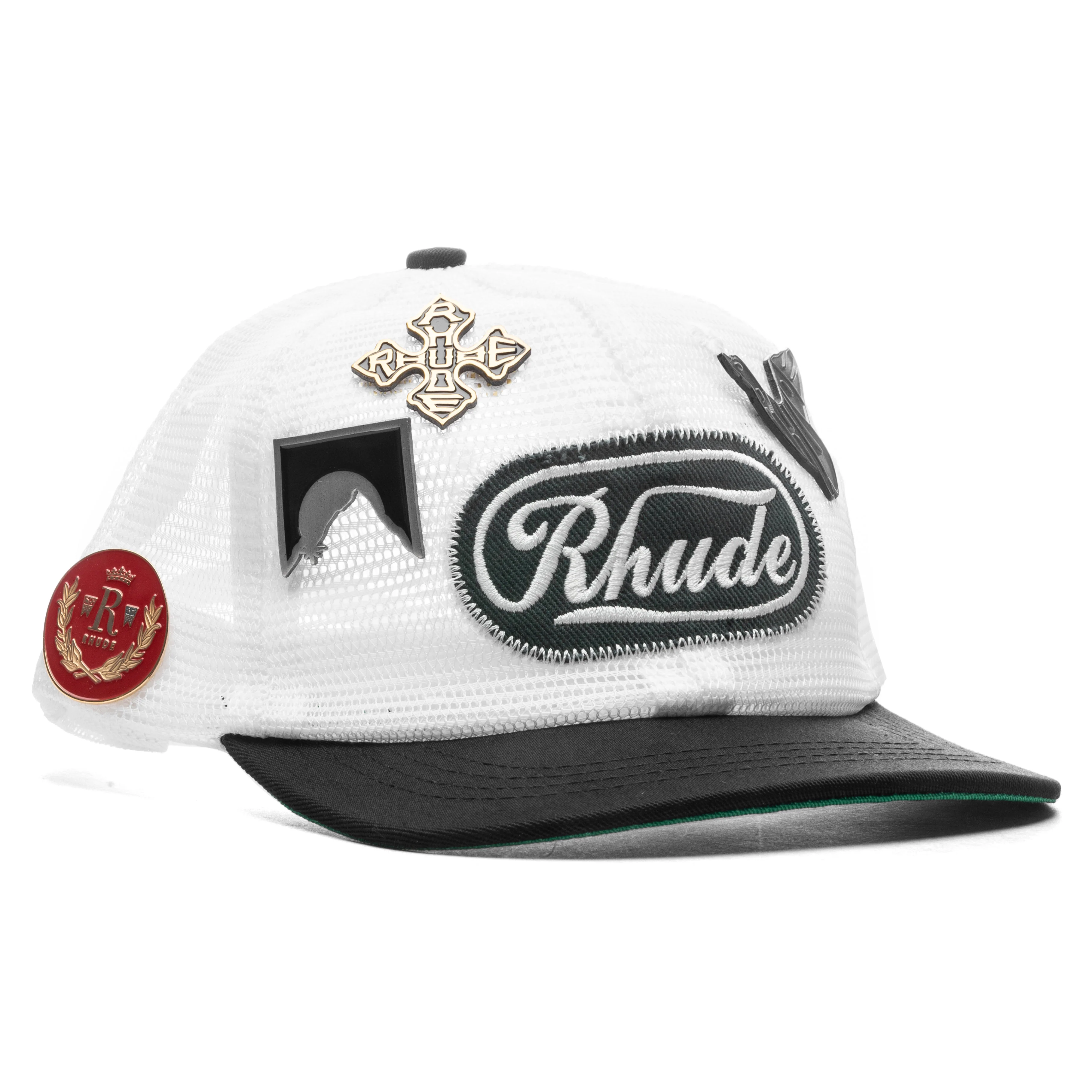 Patch Mesh Trucker Hat - Black/White - Image 3