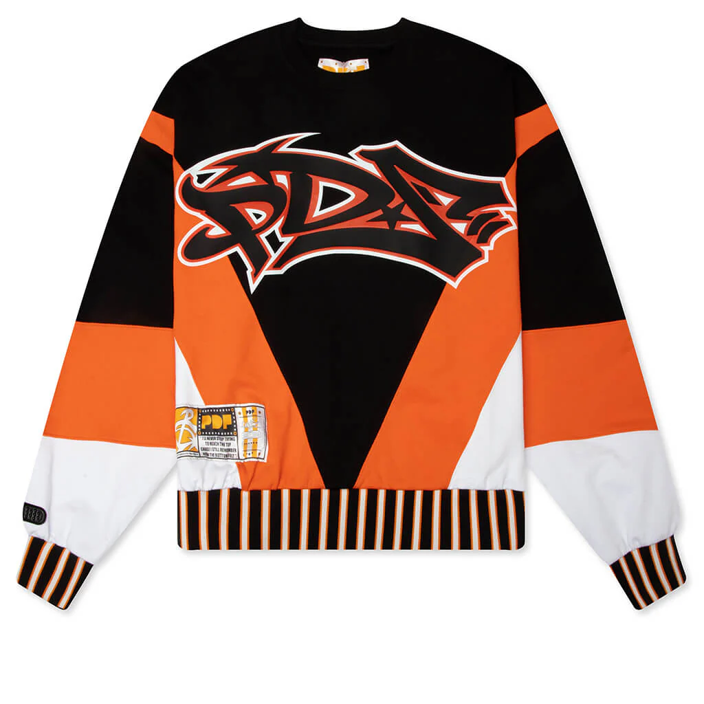 Crew Neck A - Orange/Black/White