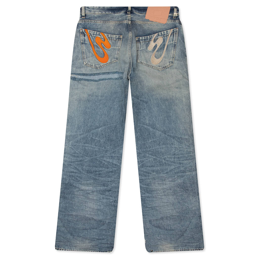 Rich Kid Trousers - Blue Wash - Image 2