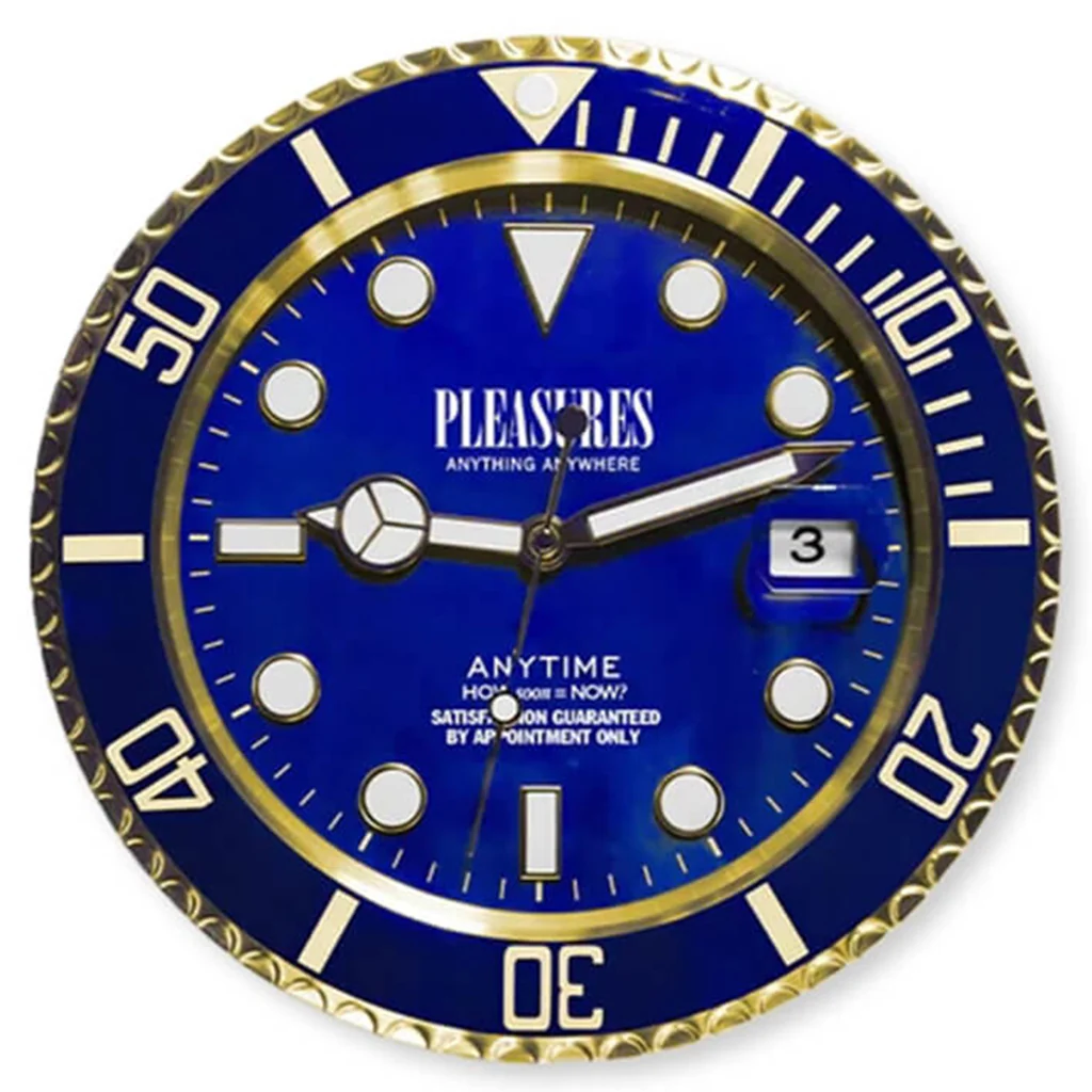 Anytime Clock - Gold/Blue