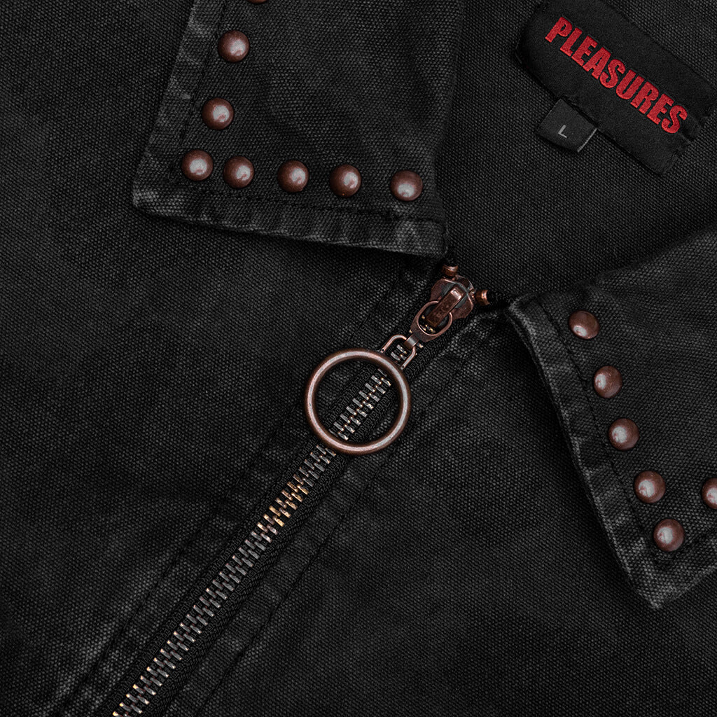 Cowhide Work Jacket - Black - Image 3