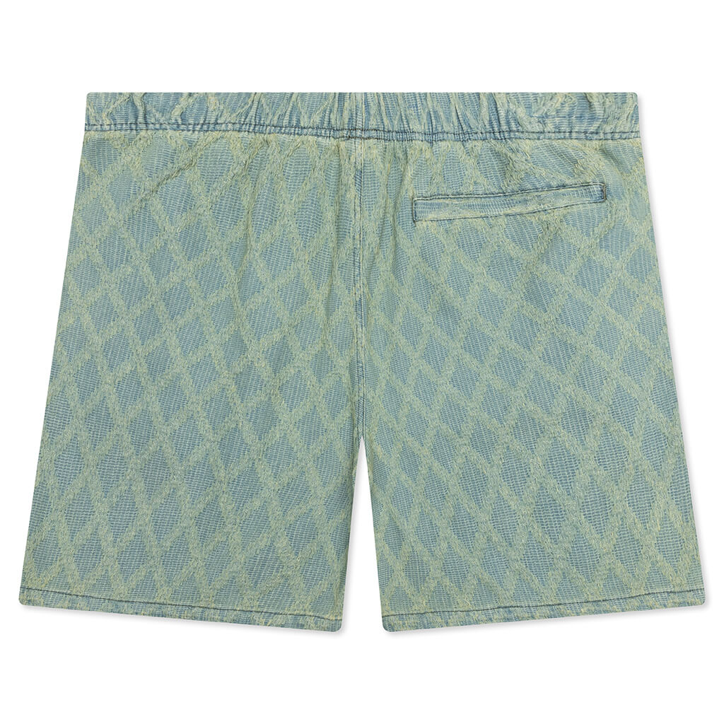 Diamond Jacquard Shorts - Light Indigo - Image 2