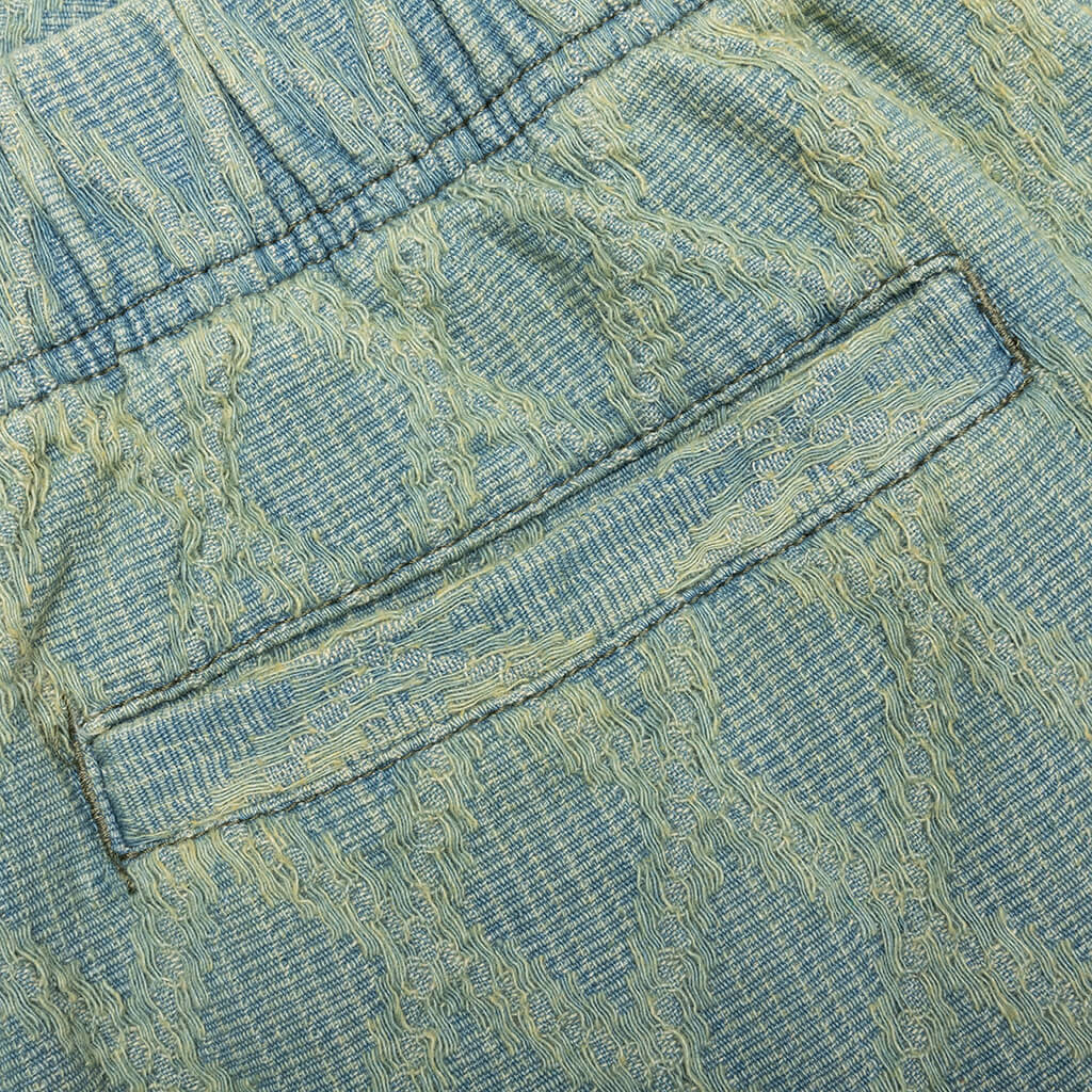 Diamond Jacquard Shorts - Light Indigo - Image 3