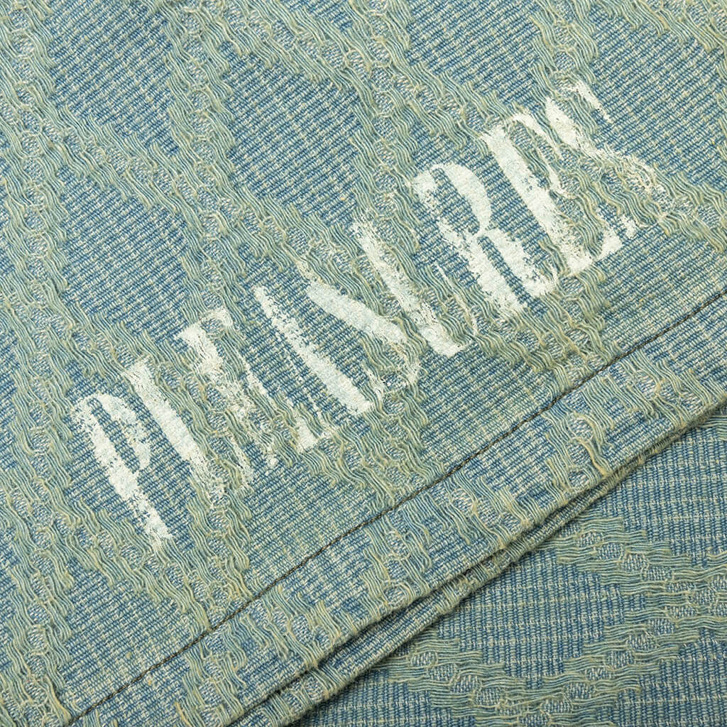Diamond Jacquard Shorts - Light Indigo - Image 4