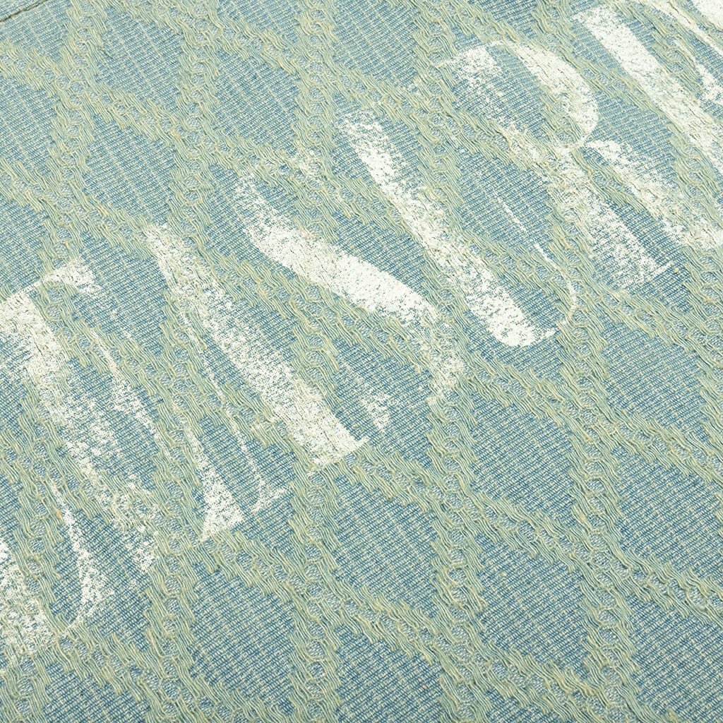 Diamond Jacquard Zip Hoodie - Light Indigo - Image 4
