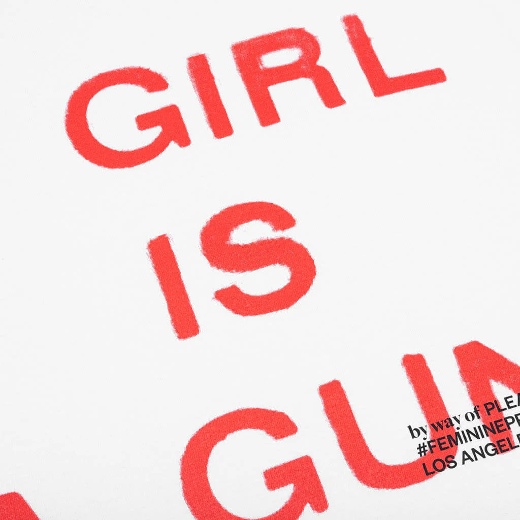 Girl Is A Gun T-Shirt - White - Image 4
