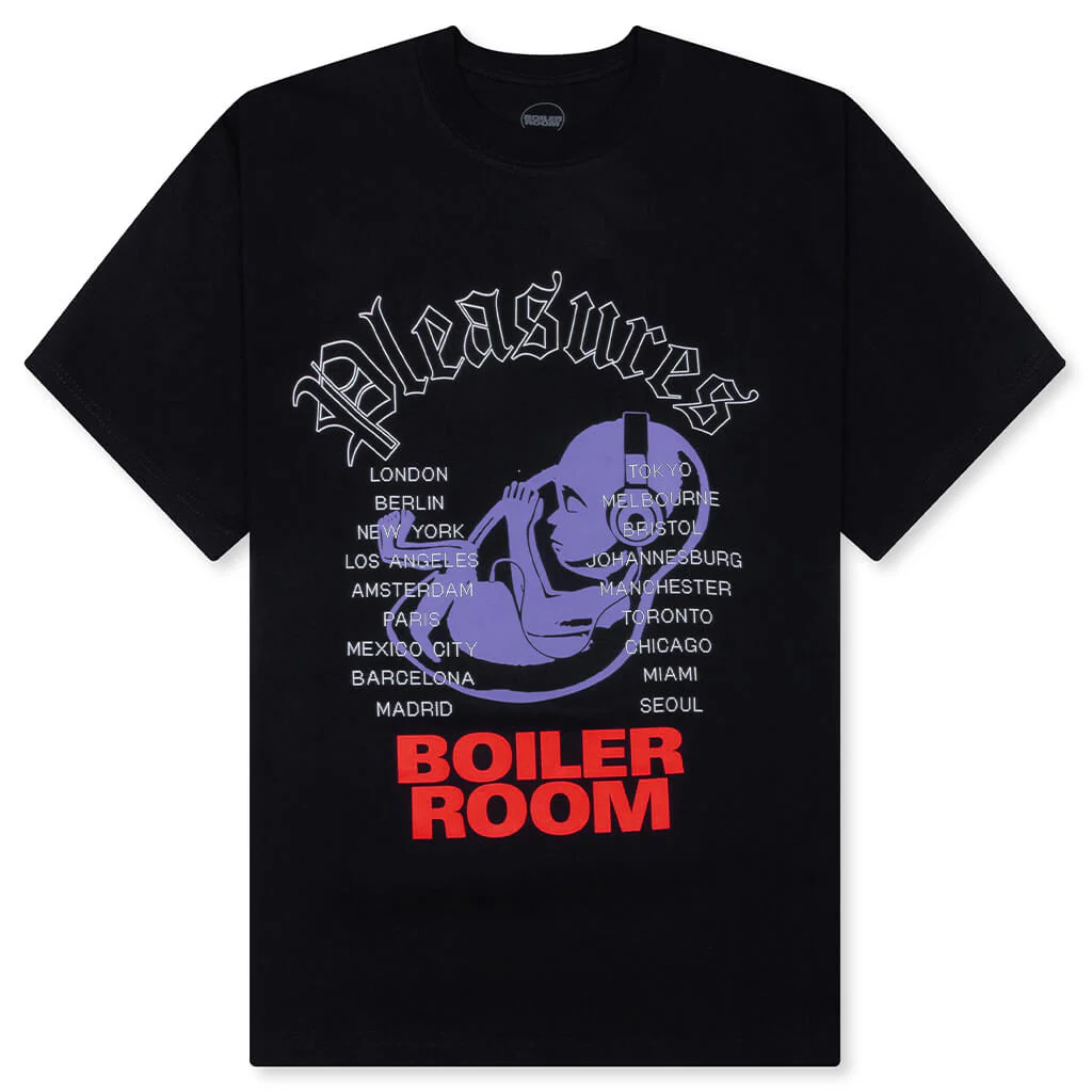 Pleasures x Boiler Room Headphone T-Shirt - Black