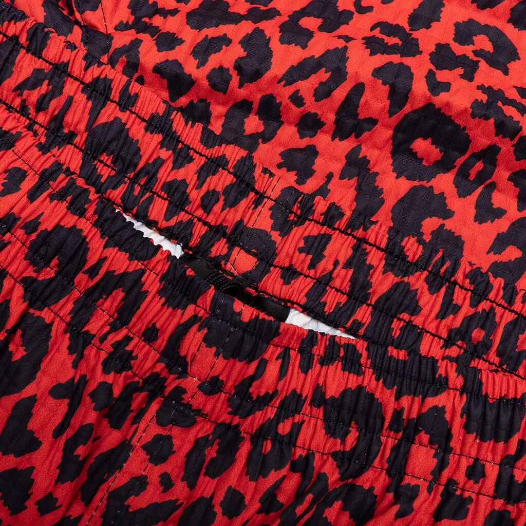 Leopard Active Shorts - Red - Image 4