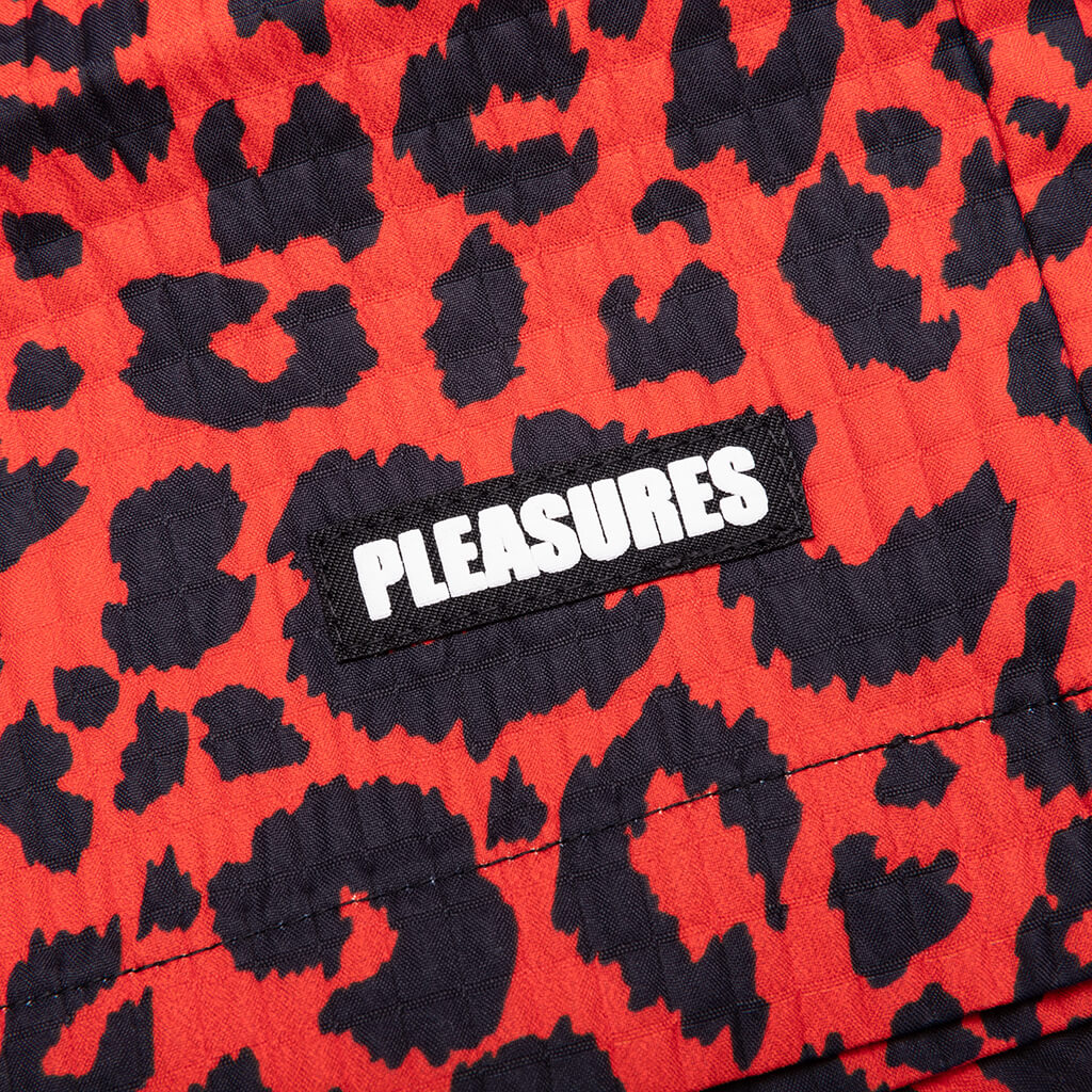 Leopard Active Shorts - Red - Image 5